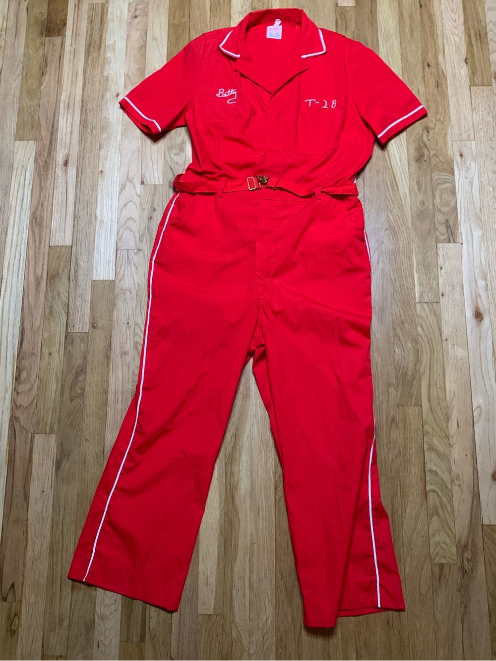 Vintage 1960s/70s Toppmaster Red Utility Jumpsuit